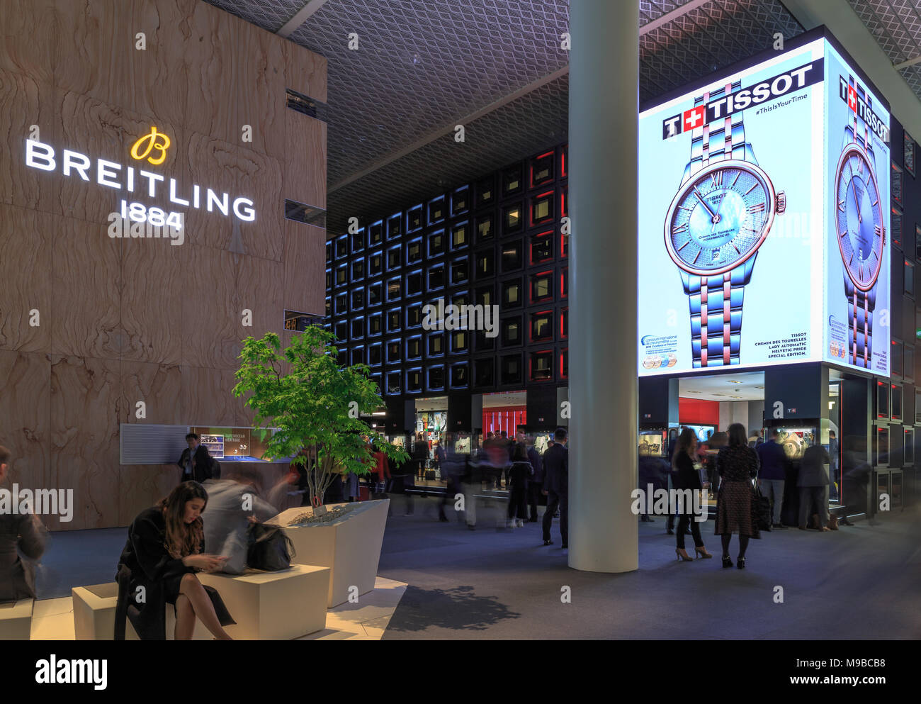 Baselworld Uhren in Basel 2018 Stockfoto