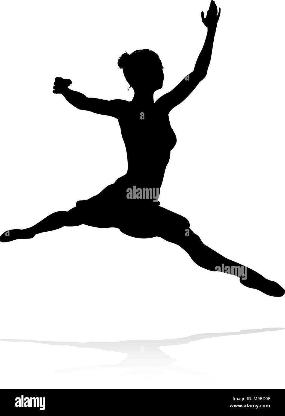 Ballet Dancer Silhouette Stock Vektor