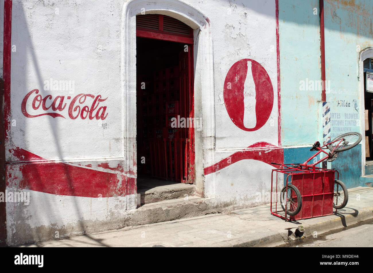 Bunte shopfront in Granada, Nicaragua Stockfoto