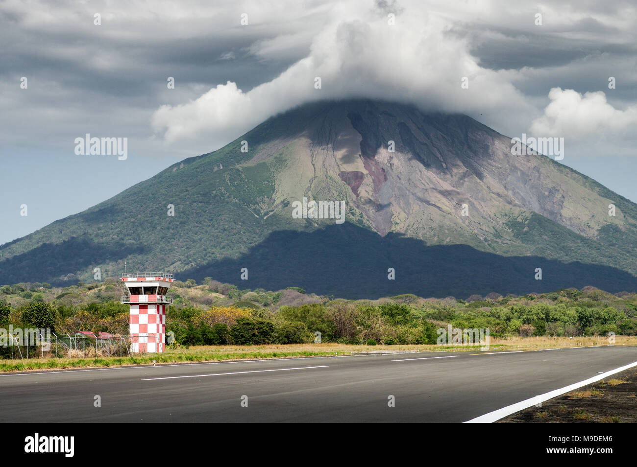 La Paloma Flughafen auf der Insel Ometepe in Nicaragua Stockfoto