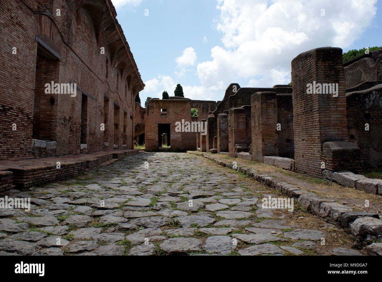 Archäologische Stätte Ostia Antica, der Hafenstadt des antiken Rom, Rom, Italien Stockfoto