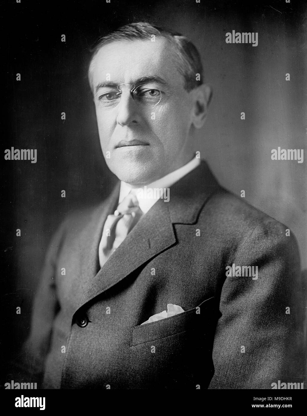 Woodrow Wilson, Thomas Woodrow Wilson (1856 - 1924) amerikanischer Staatsmann und 28. Präsident der Vereinigten Staaten von 1913 bis 1921. Stockfoto