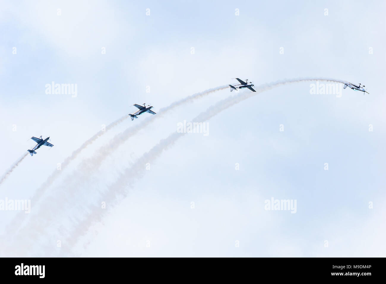 Die Aeroblades aerobatic Display Team Auf der Farnborough Air Show 2016 Stockfoto