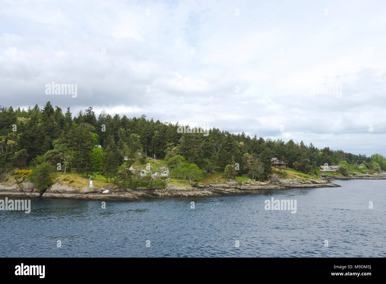 Galiano Island von der Fähre, British Columbia. Stockfoto