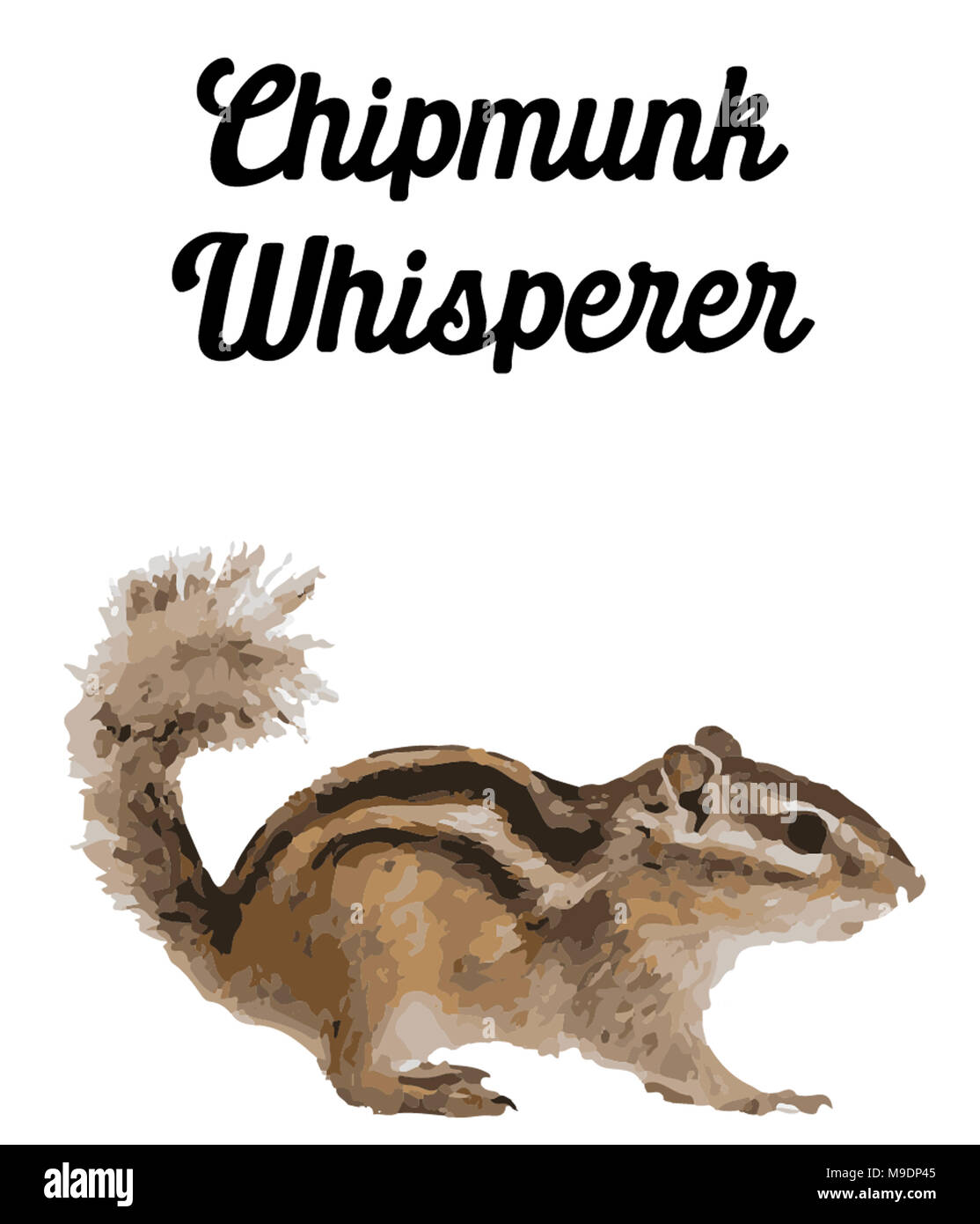Chipmunk Whisperer Stockfoto