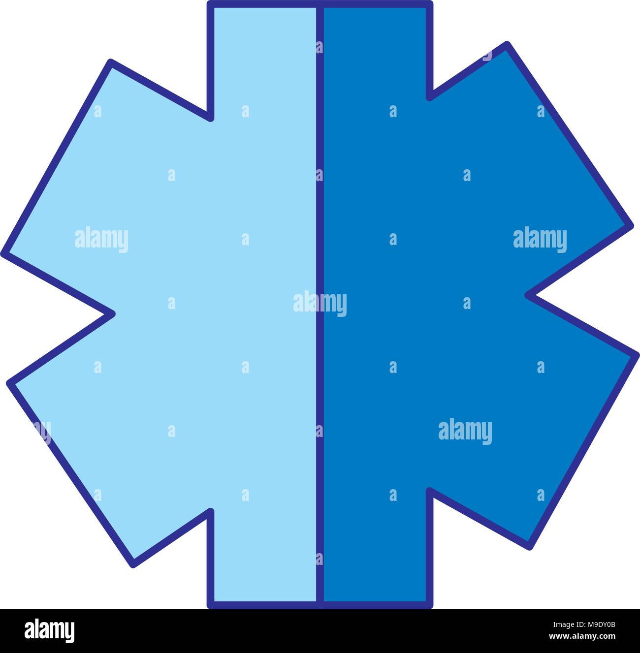 Duo Farbe Gesundheit Medizin Pflege emblem Zeichen Stock Vektor