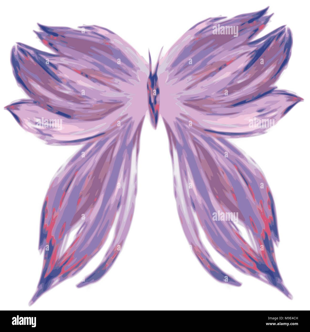 Violette Hand Gezeichnet Aquarell Schmetterling Muster Vector Illustration Stock Vektorgrafik Alamy