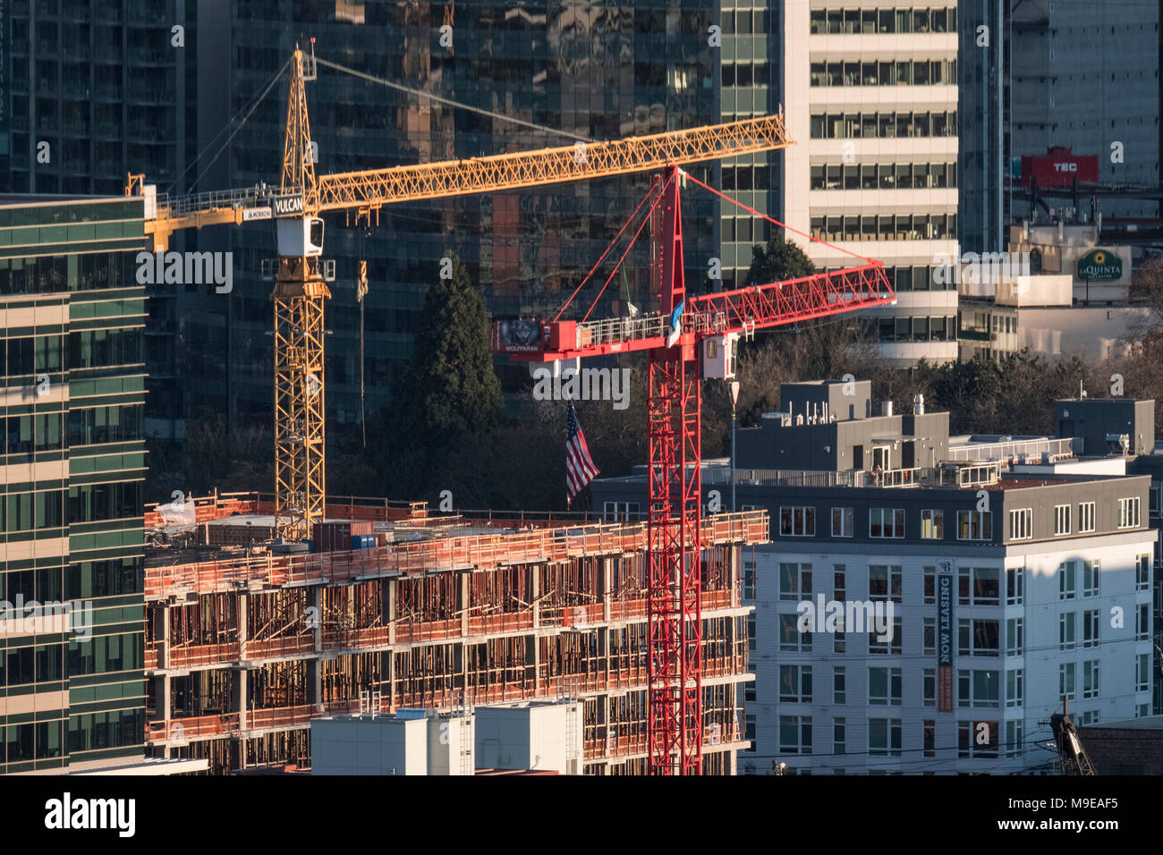 Ein Gebäude in South Lake Union Nachbarschaft, 10. März 2018, Seattle, Washington, USA Stockfoto