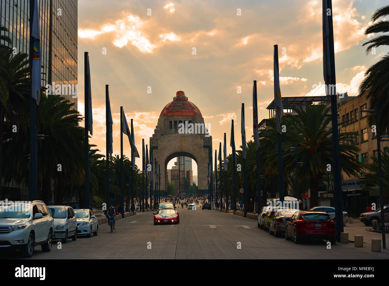 Mexiko City ist die Hauptstadt und die bevölkerungsreichste Stadt von Mexiko. Es liegt im Tal von Mexiko eine große Senke in den Hochebenen im Zentrum gelegen Stockfoto