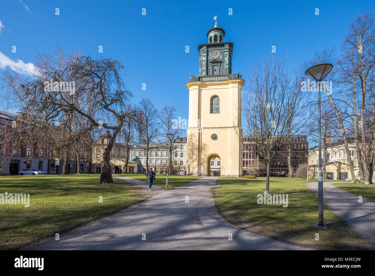 Olai Park im Frühling in Norrköping, Schweden Stockfoto