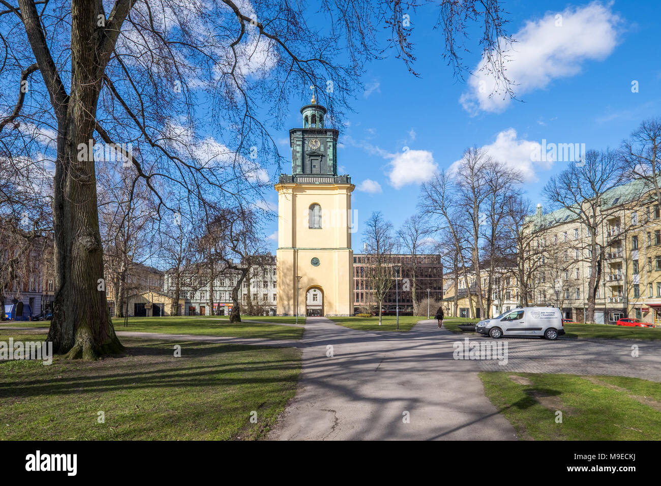 Olai Park im Frühling in Norrköping, Schweden Stockfoto