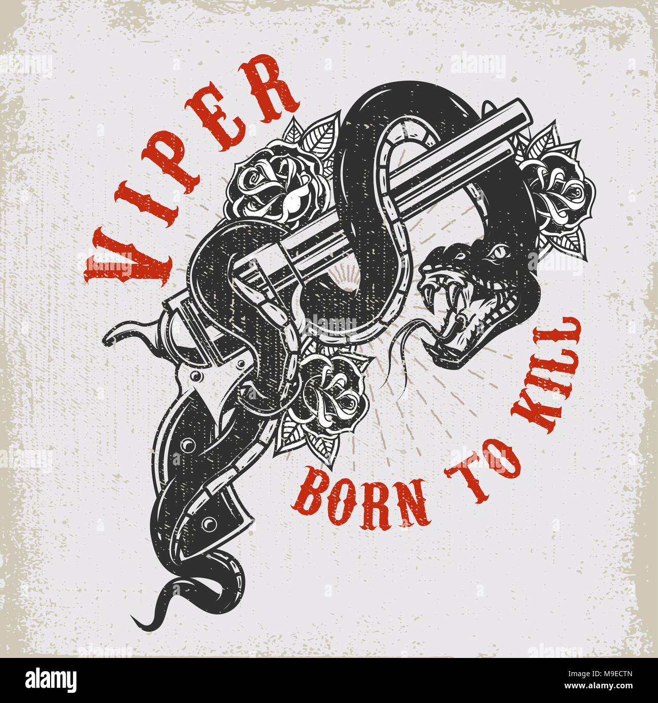 Totenkopf mit Schlange. Viper. Design Element für Poster, T Totenkopf mit Schlange. Viper. Design Element für Poster, T