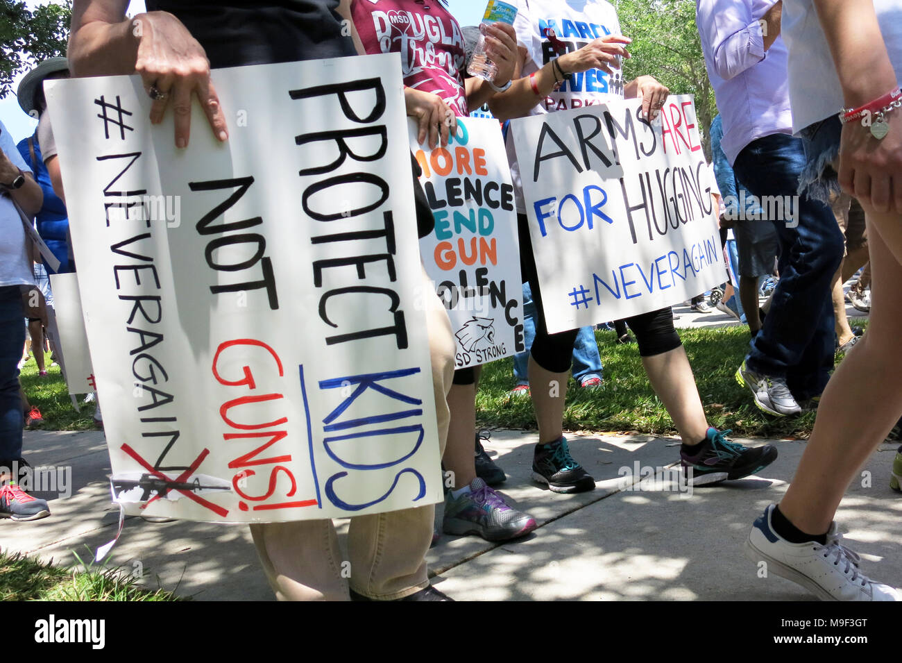 Marjorie Stoneman Douglas High School MÄRZ FÜR UNSER LEBEN fordern neue Gun Rechtsvorschriften 24. März 2018 Parkland, Florida Stockfoto