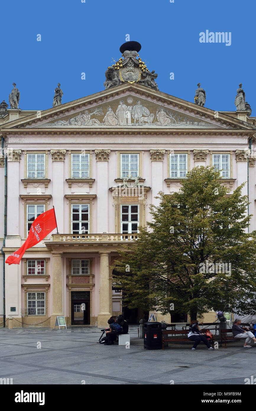 Bratislava, Slowakei - 16. Juni 2017: Der primas Palace ist das Rathaus und Sitz der Bürgermeister der slowakischen Hauptstadt Bratislava - Slowakei. Stockfoto