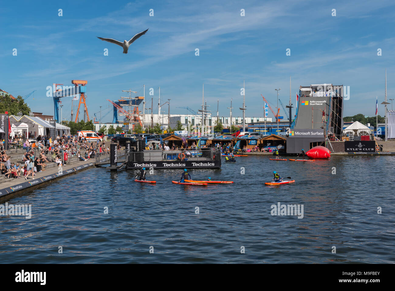 Firma Kieler Woche Stockfoto