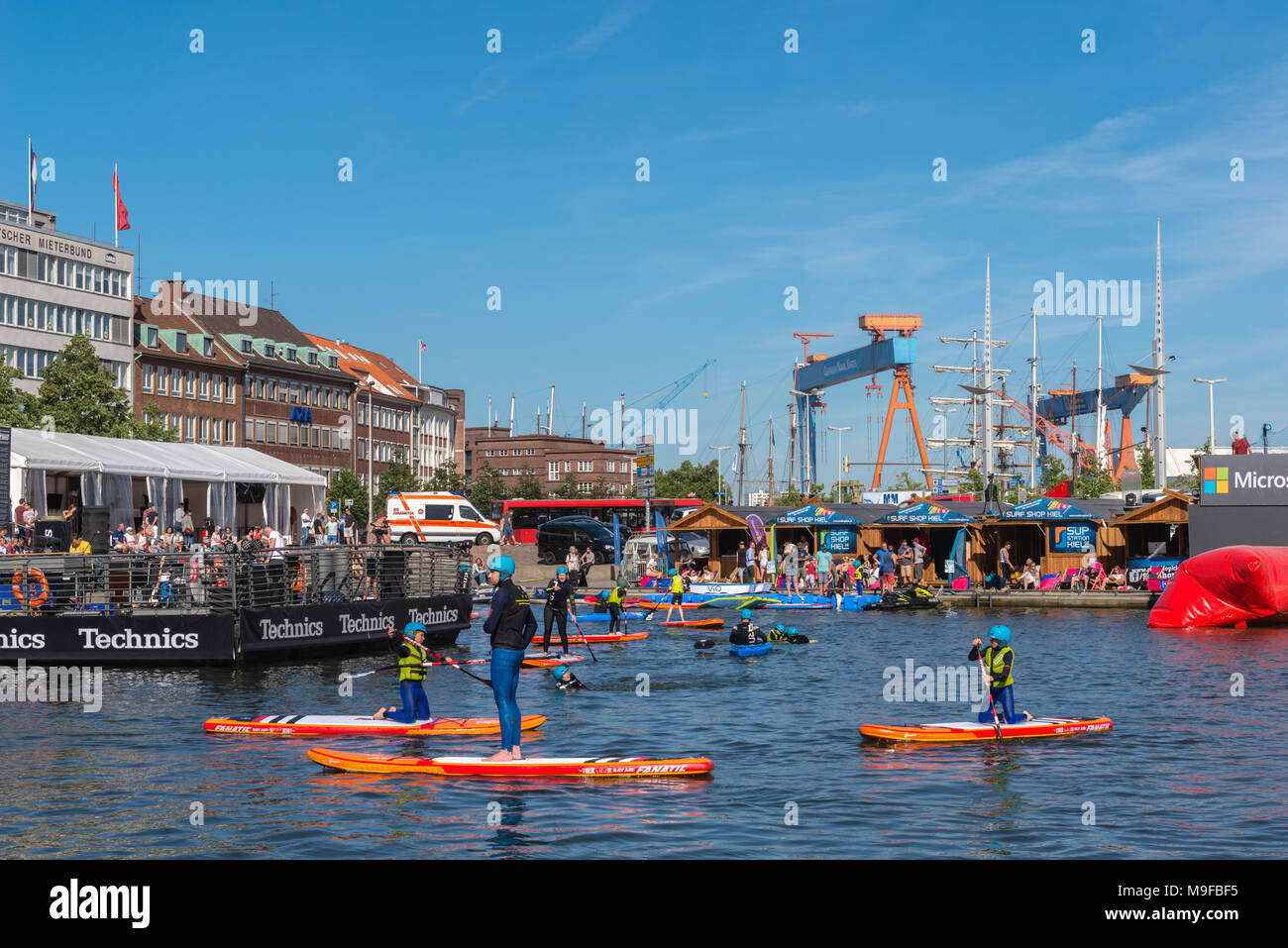 Firma Kieler Woche Stockfoto