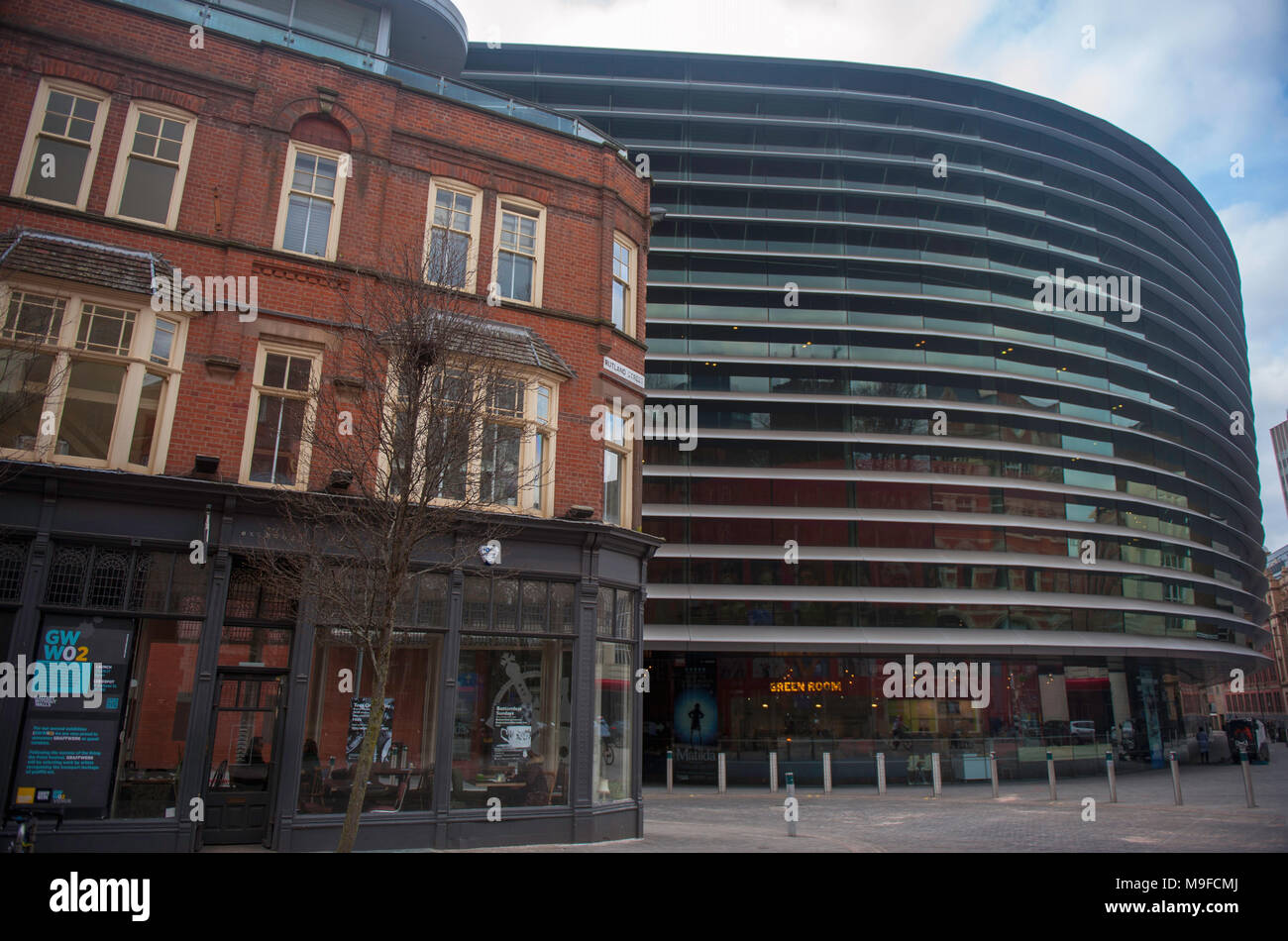 Der Austausch für den Balken und die Kurve "Theater Orton Square, Leicester Stockfoto