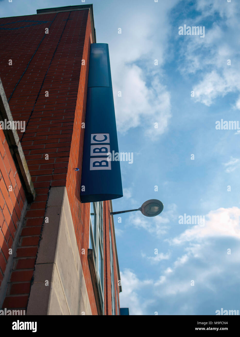 BBC Gebäudebeschilderung Stockfoto