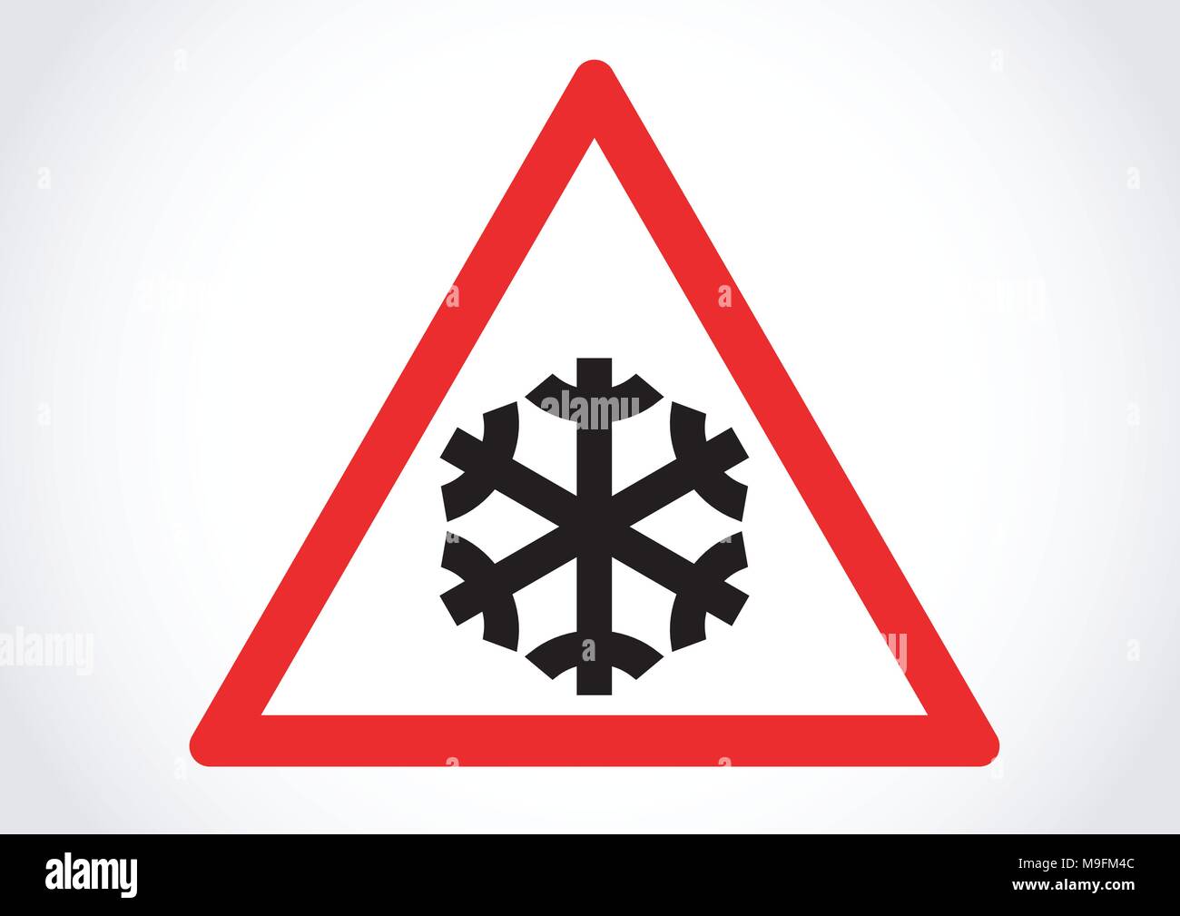 Vektor Design der street sign Risiko von Schnee oder Eis Stock Vektor