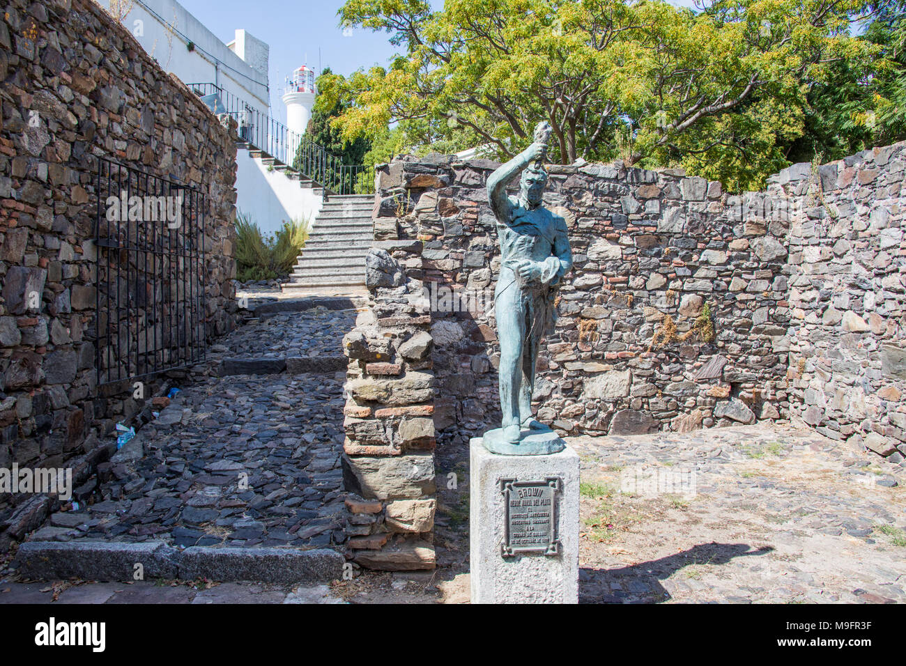 Museo Municipal und Admiral Browns Haus im Barrio Historico Colonia Del Sacramento, Uruguay Stockfoto