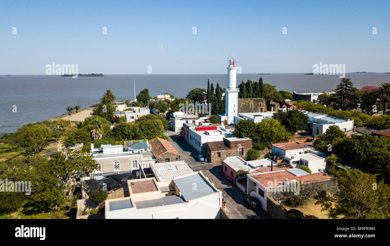 El Faro, der Alte Leuchtturm, Colonia del Sacramento, Uruguay Stockfoto