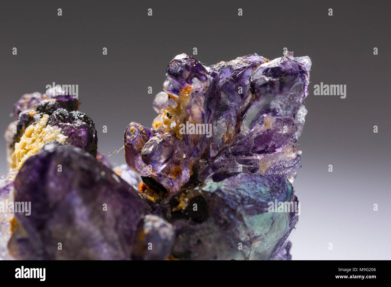 Probe der Mineral Fluorit Mineral Stein. Stockfoto
