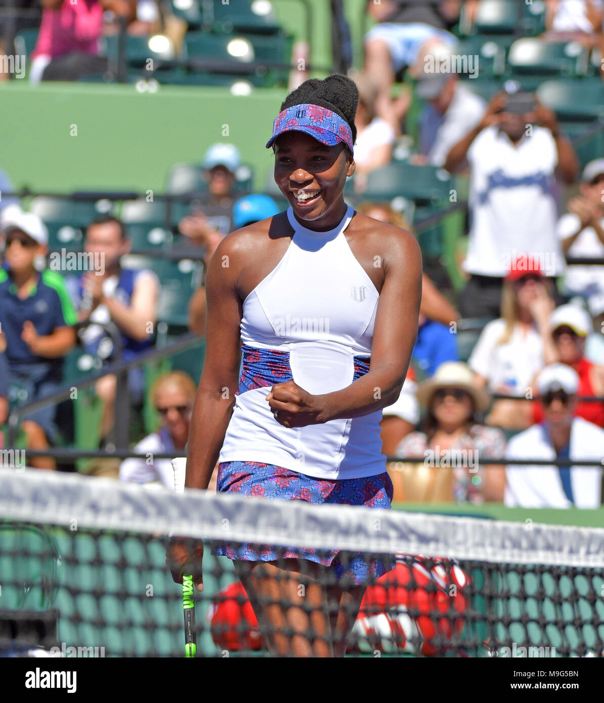 Key Biscayne, Florida, USA. 25. März, 2018. Venus Williams während der Tag 7 der Miami geöffneten dargestellt von itaú bei Crandon Park Tennis Centre am 25. März 2018 in Key Biscayne, Florida. Personen: Venus Williams Credit: Stürme Media Group/Alamy leben Nachrichten Stockfoto