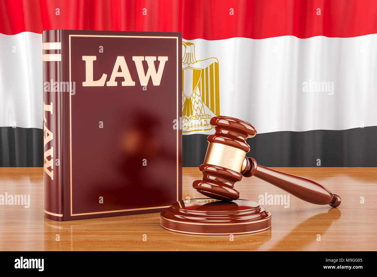Ägyptische Recht und Gerechtigkeit Konzept, 3D-Rendering Stockfoto