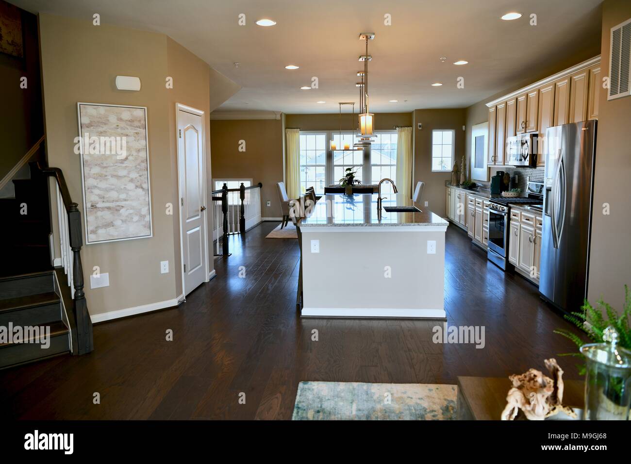 Küche Blick in moderne Home, USA Stockfoto