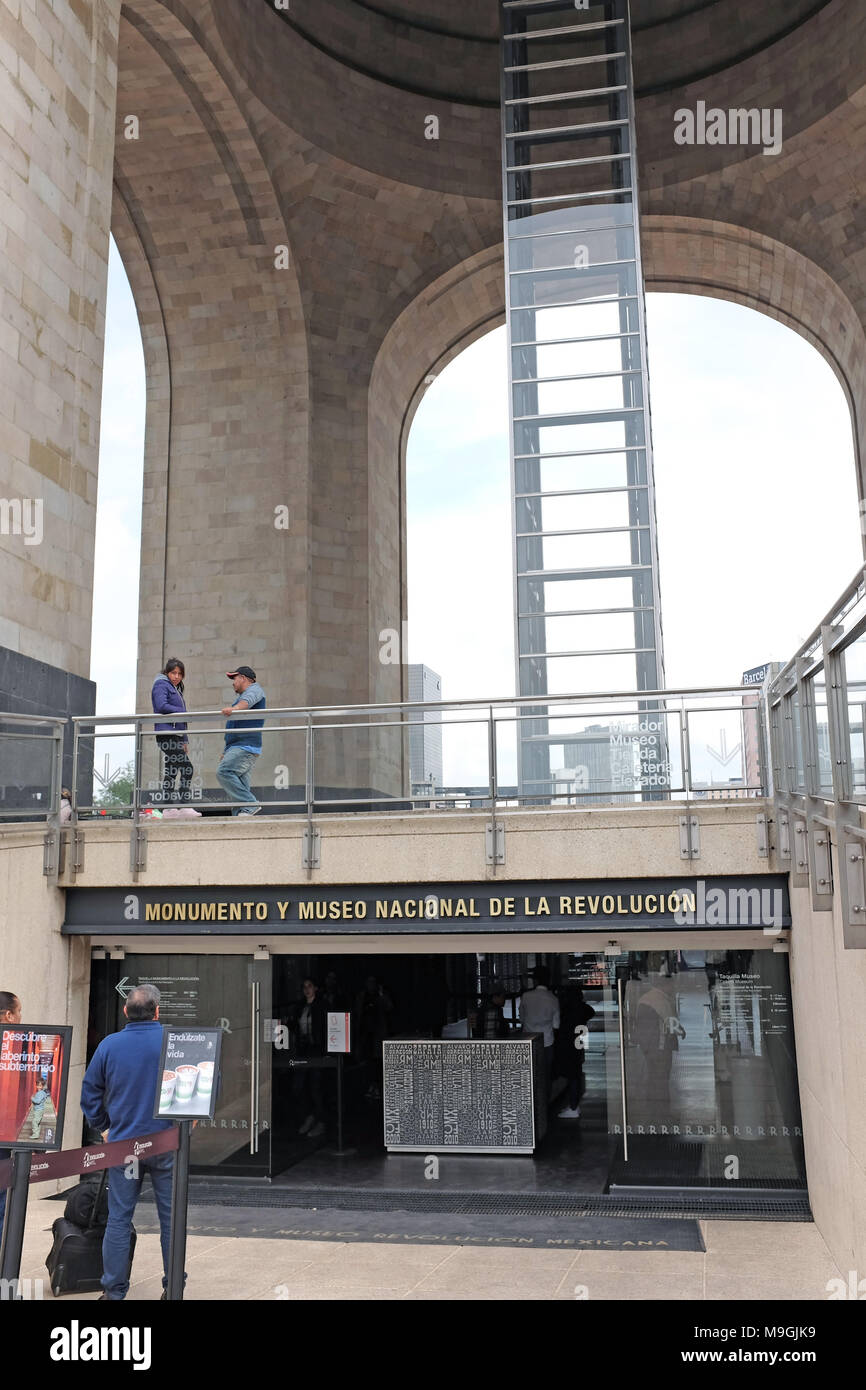 Monumento y Museo Nacional de La Revolucion in Mexiko City, Mexiko ist ein Mausoleum, Museum und Denkmal auf der Plaza de La Republica. Stockfoto