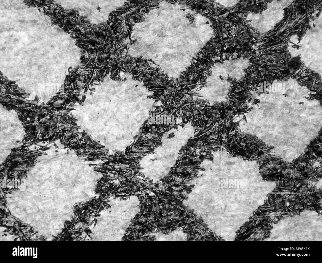 Auf Sicherheit tint Papier Umschlag Muster unter dem Mikroskop Stockfoto