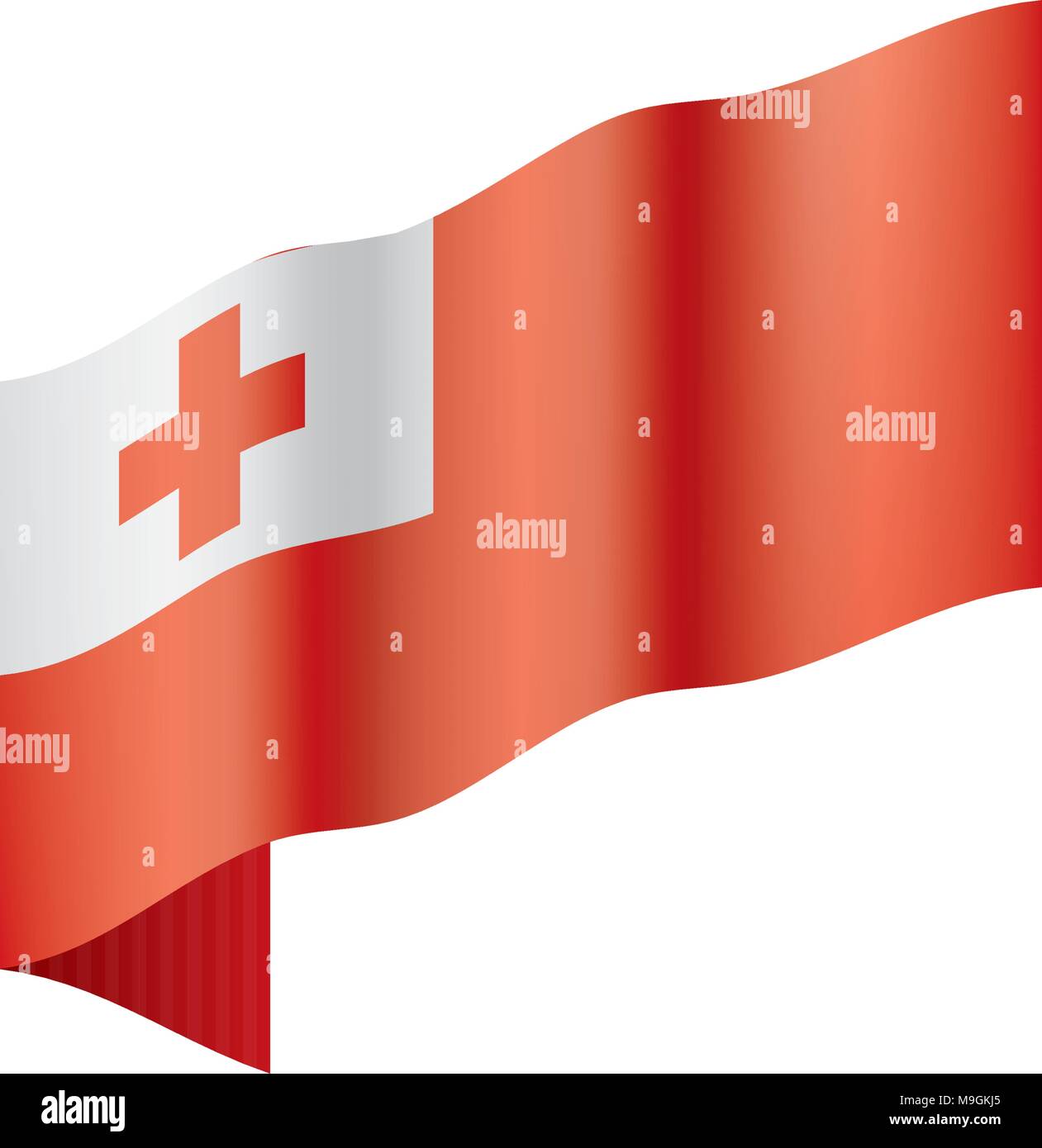 Tonga Flagge, Vektor, Abbildung Stock Vektor