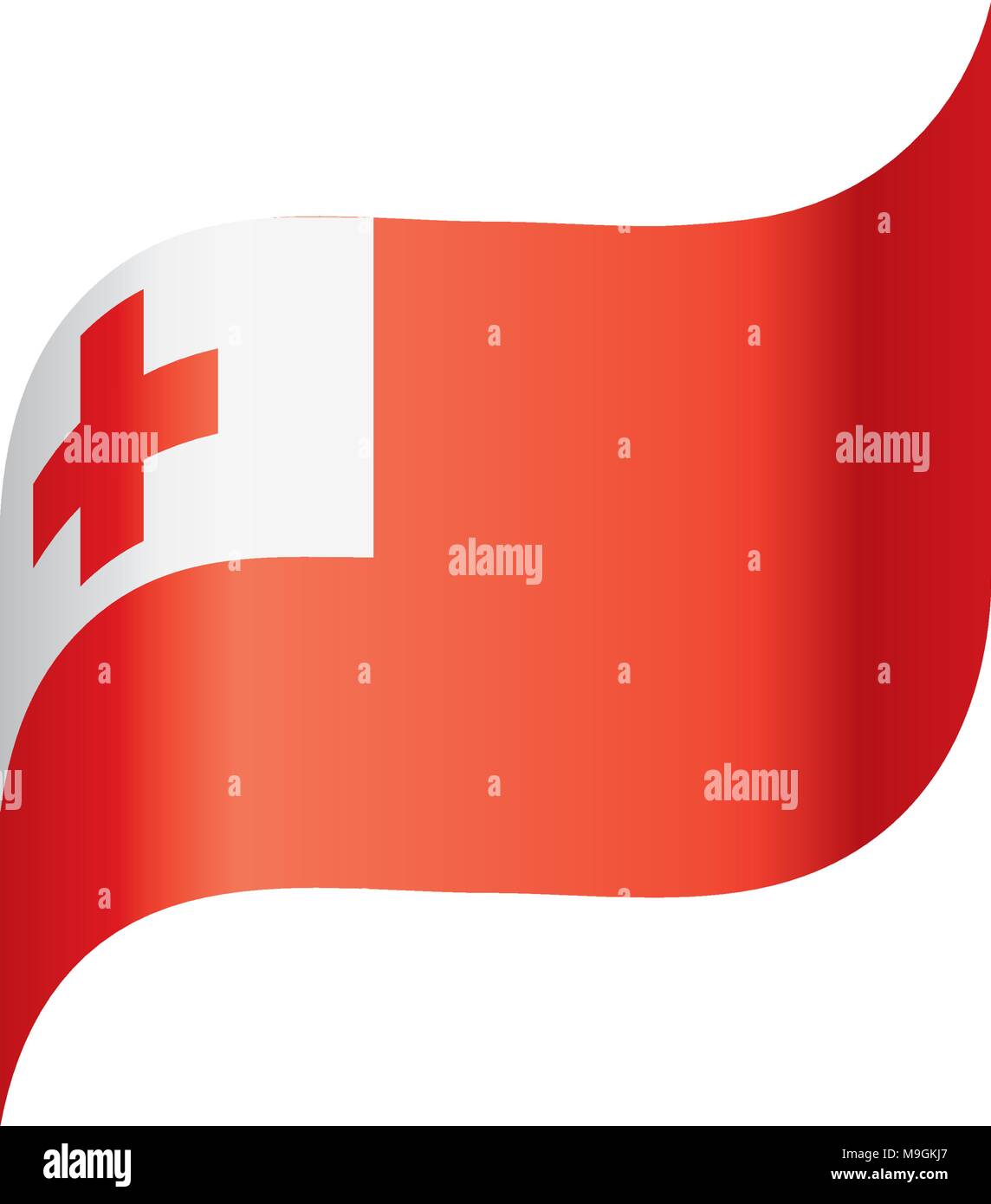 Tonga Flagge, Vektor, Abbildung Stock Vektor