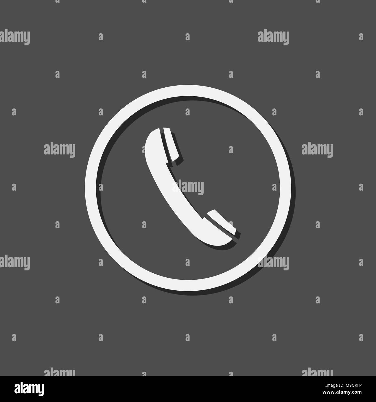 Einfache flache Anruf Symbol Abbildung für Design Stock Vektor