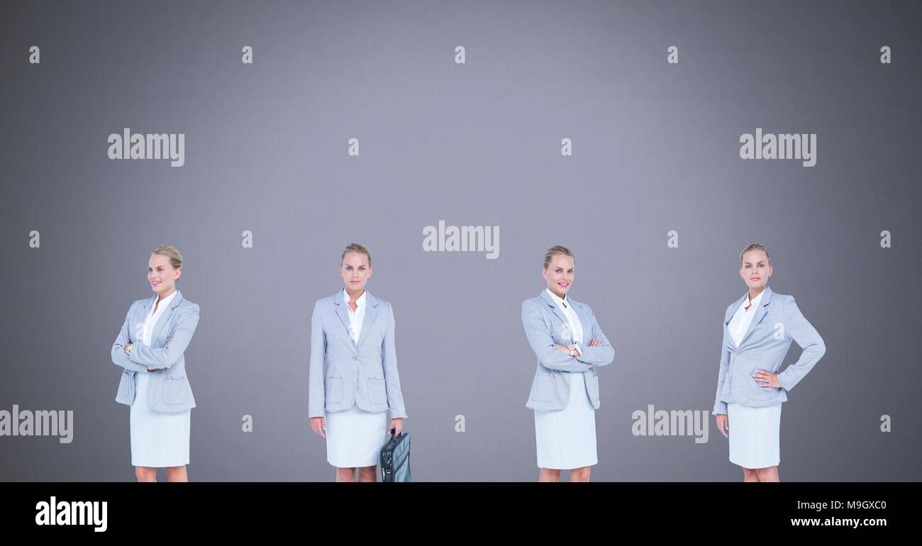 In der Reihenfolge Geschäftsfrau Stockfoto