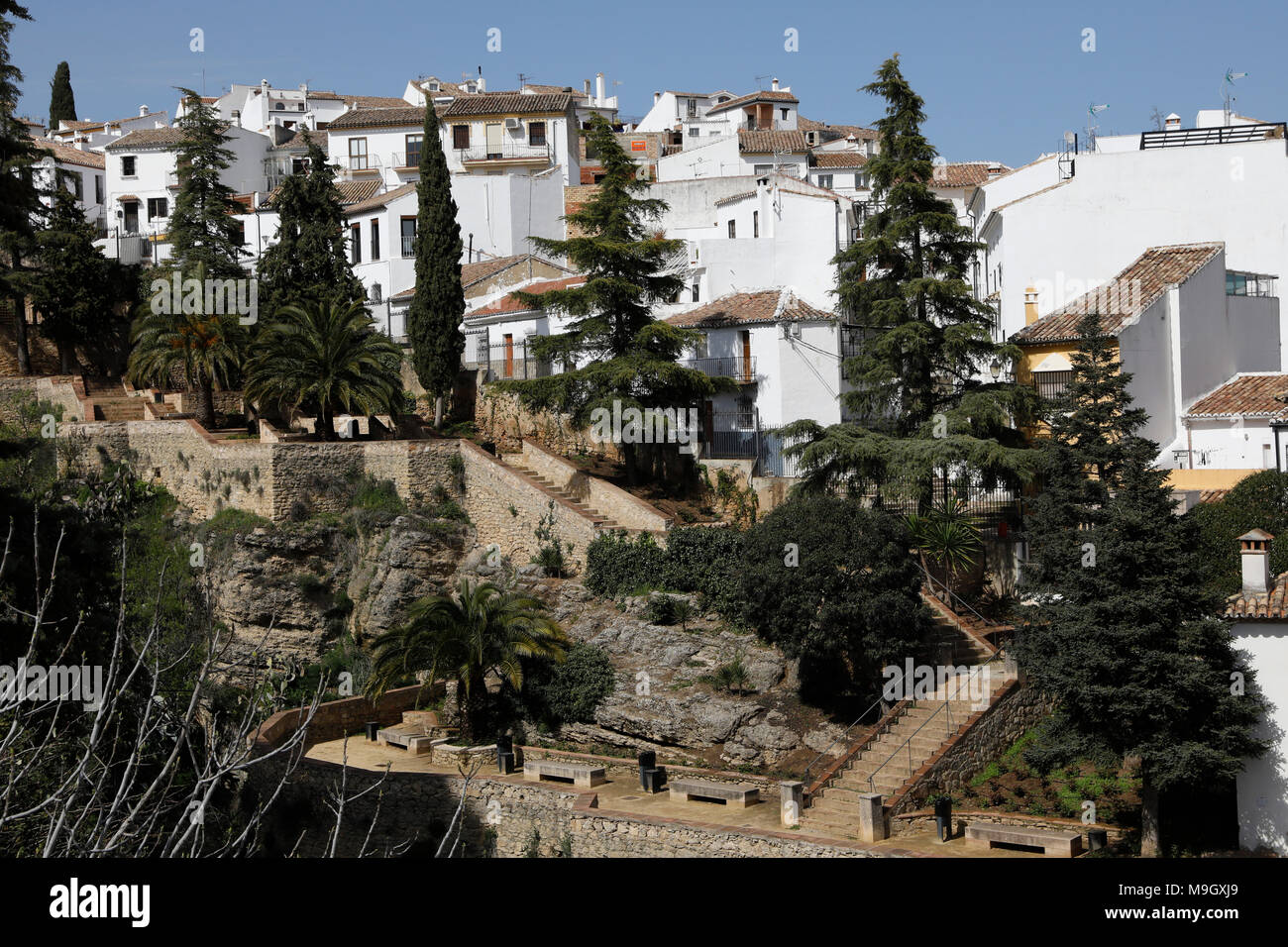 Landschaften von Ronda, Spanien. Stockfoto