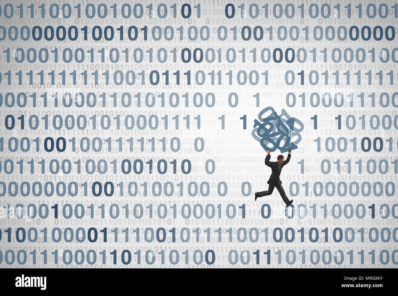 Datenpannen und private persönliche Informationen Diebstahl als Technologie Sicherheitskonzept als digitale Dieb Diebstahl code Als computing Risiko Idee. Stockfoto