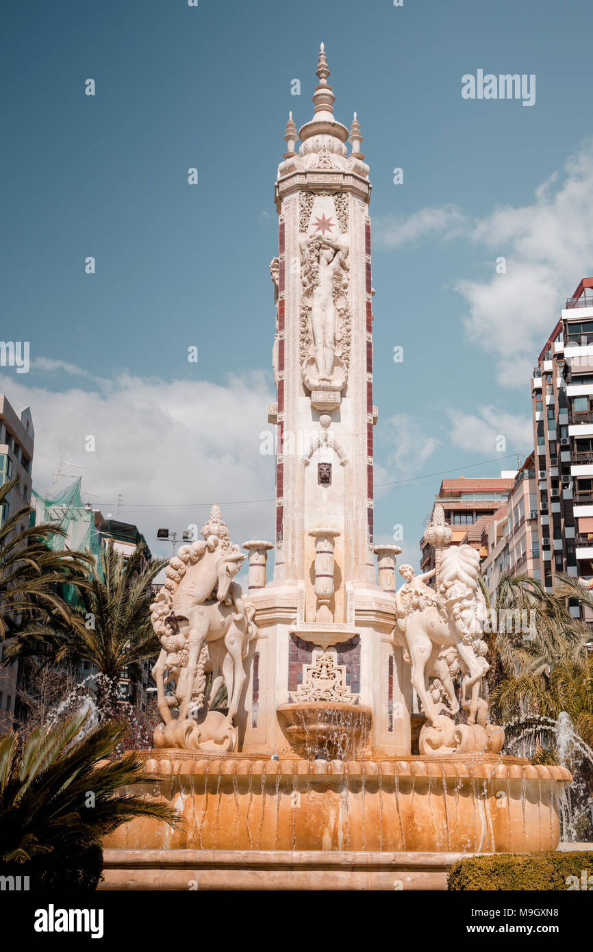 Monumento Plaza de Los Luceros in Alicante Valencia Region Spanien Stockfoto