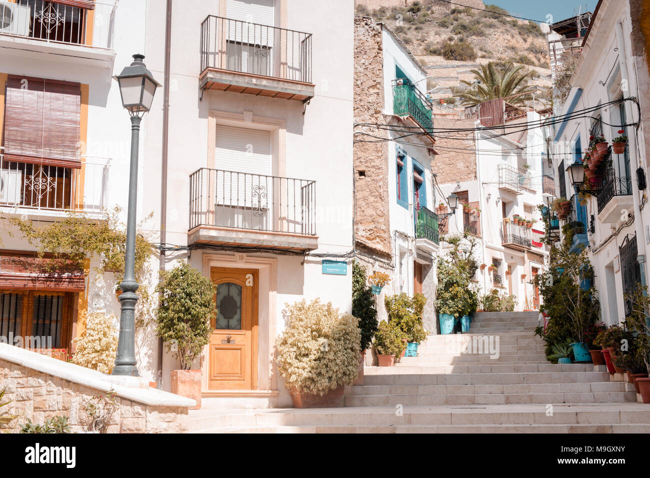 Casco Antiguo, Viertel Santa Cruz, Provinz Alicante, Valencia, Spanien, Europa Stockfoto
