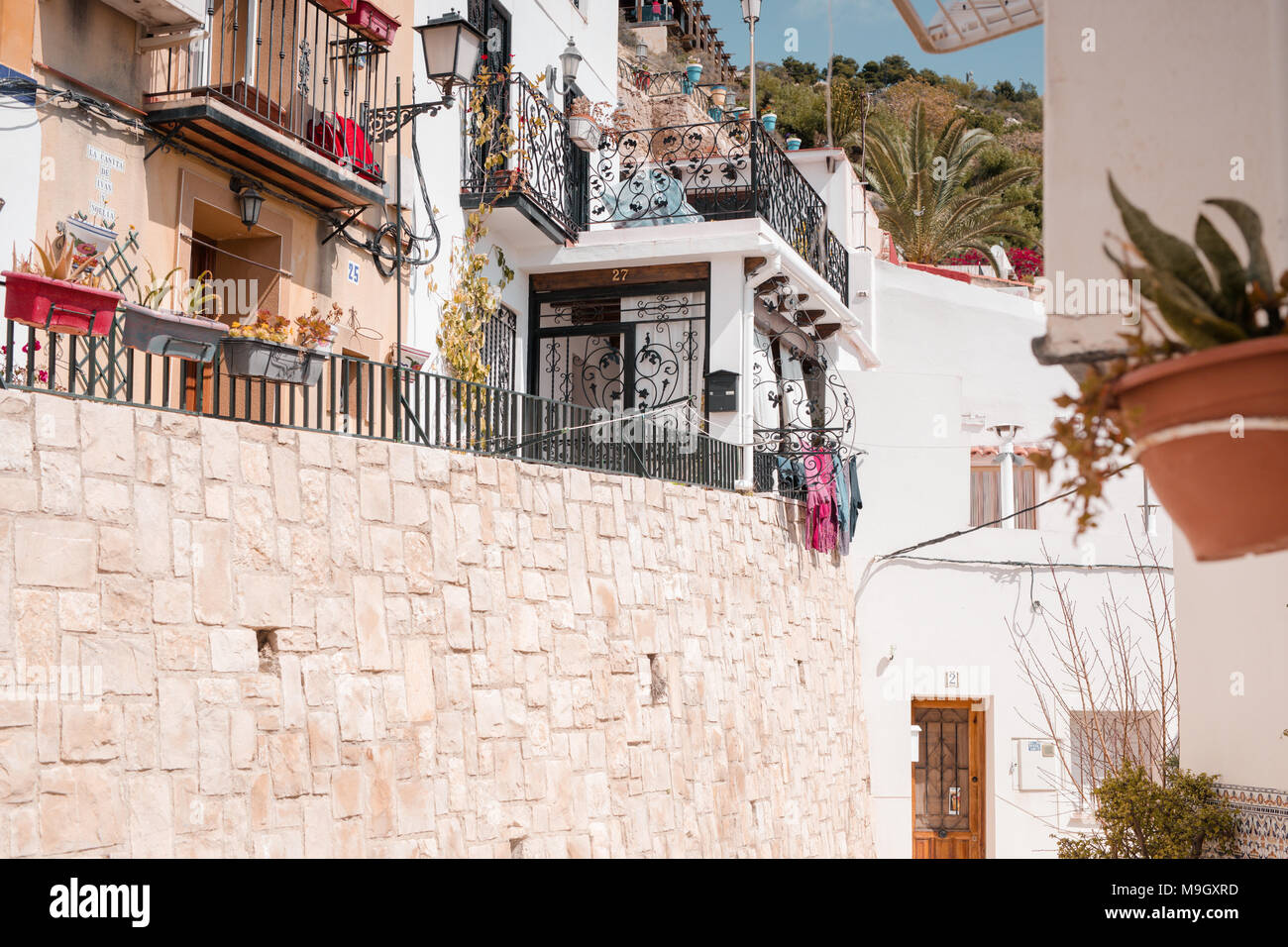 Casco Antiguo, Viertel Santa Cruz, Provinz Alicante, Valencia, Spanien, Europa Stockfoto