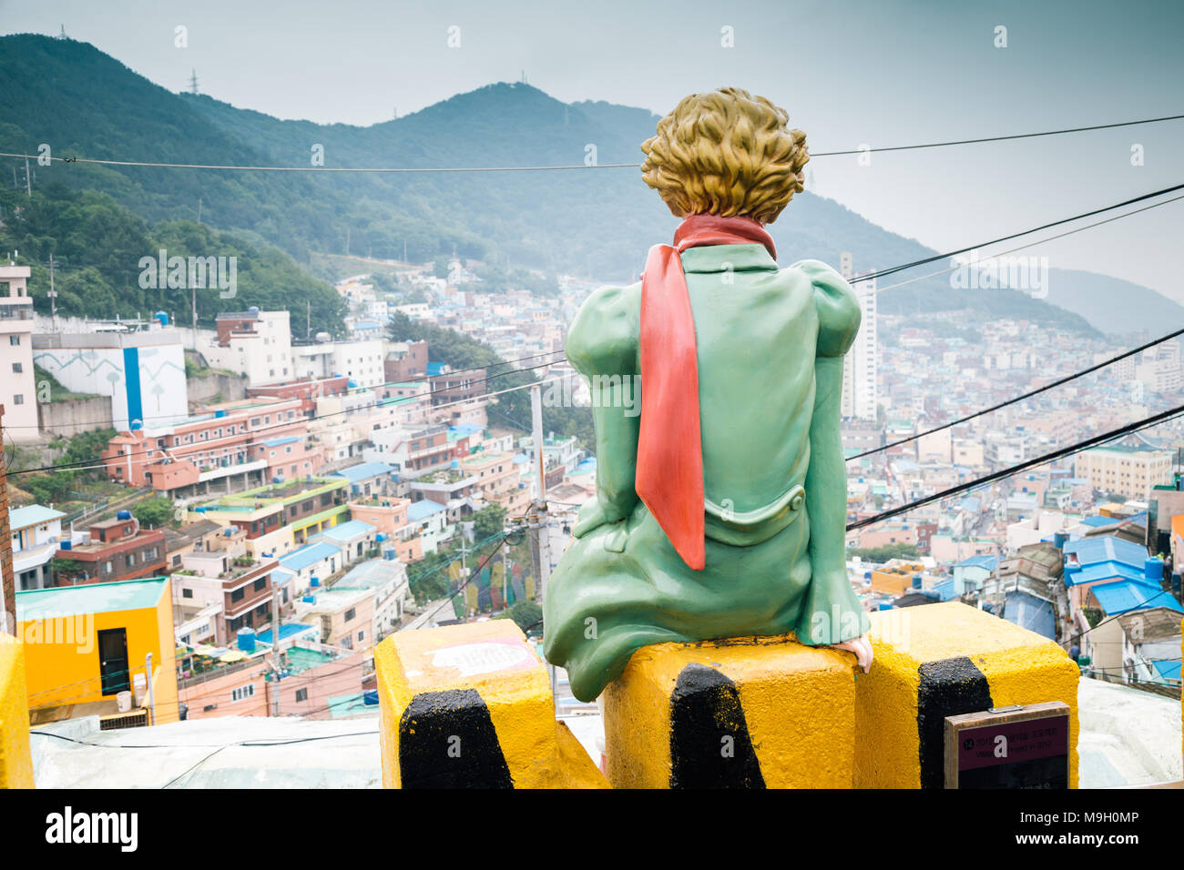 Busan, Korea - Mai 30, 2015: Der kleine Prinz in Gamcheon Culture Village Stockfoto
