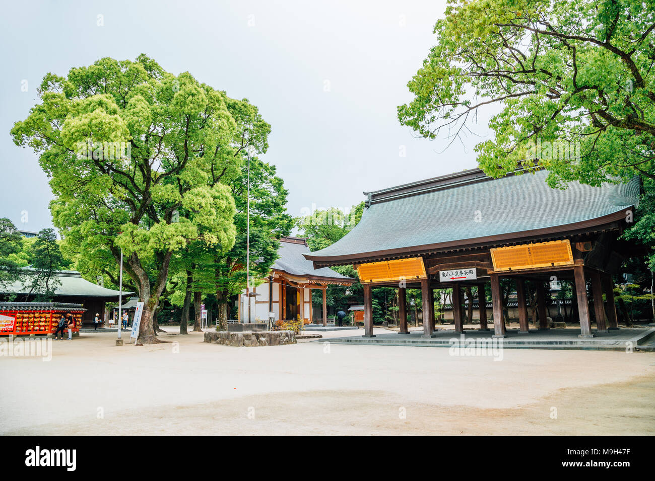 Fukuoka, Japan - 12. Juni 2017: Hakozakigu (hakozaki Schrein) Traditionelle Japanische Architektur Stockfoto