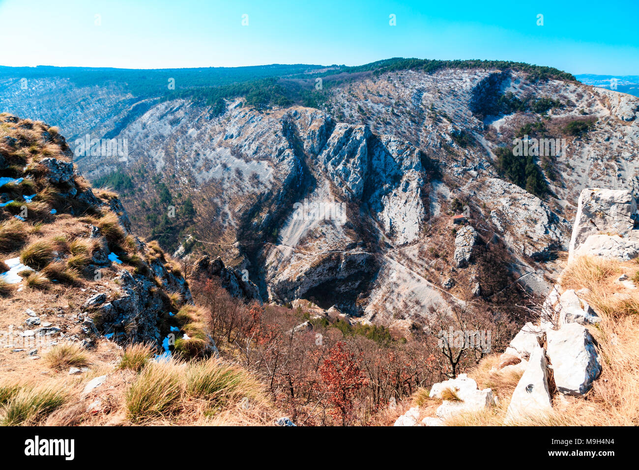 Der Val Rosandra, einem schönen Tal in der Nähe der Stadt Triest in ein Frühling Morgen Stockfoto