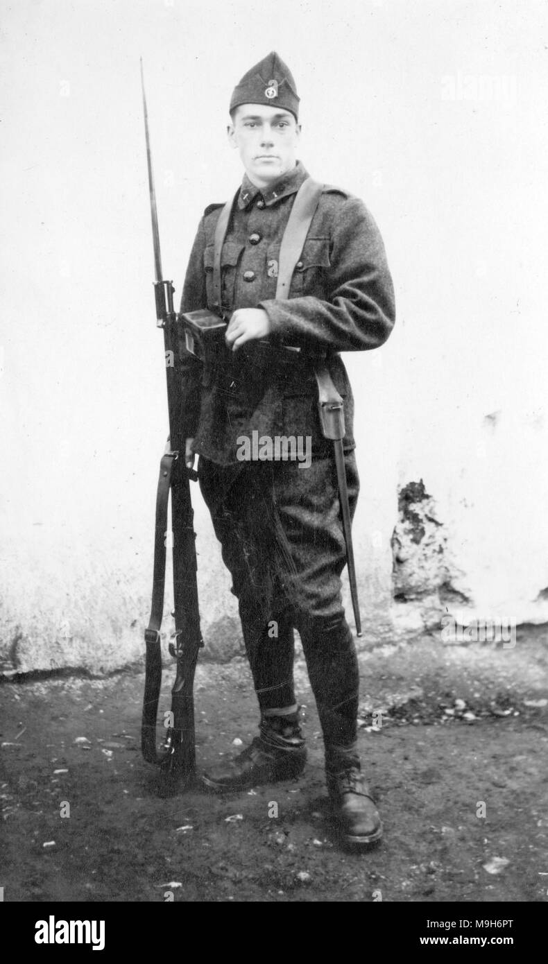 Griechische Soldat inter-Krieg. Stockfoto