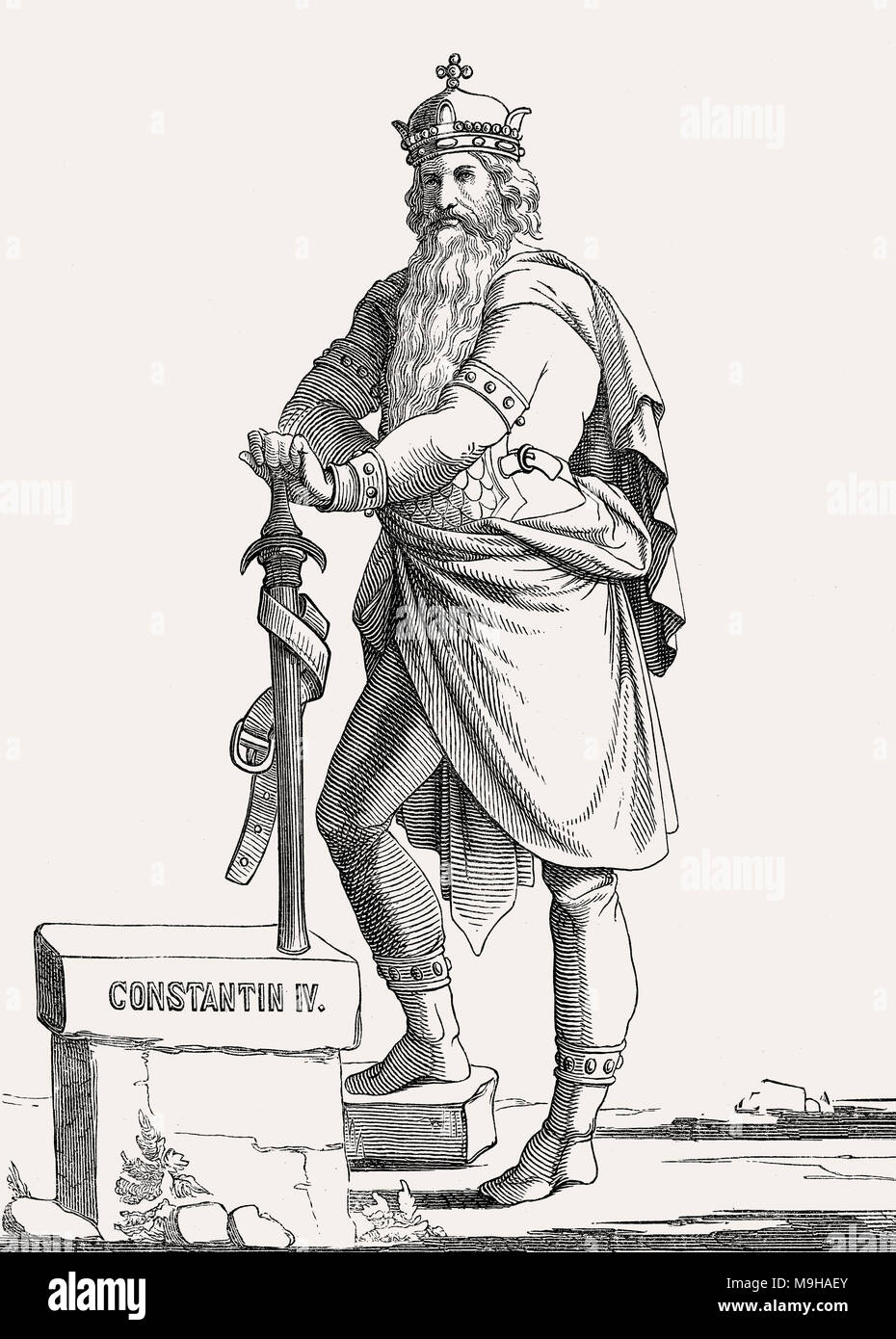 Konstantin IV, östlichen Römischen Kaiser von 668 bis 685 Stockfoto