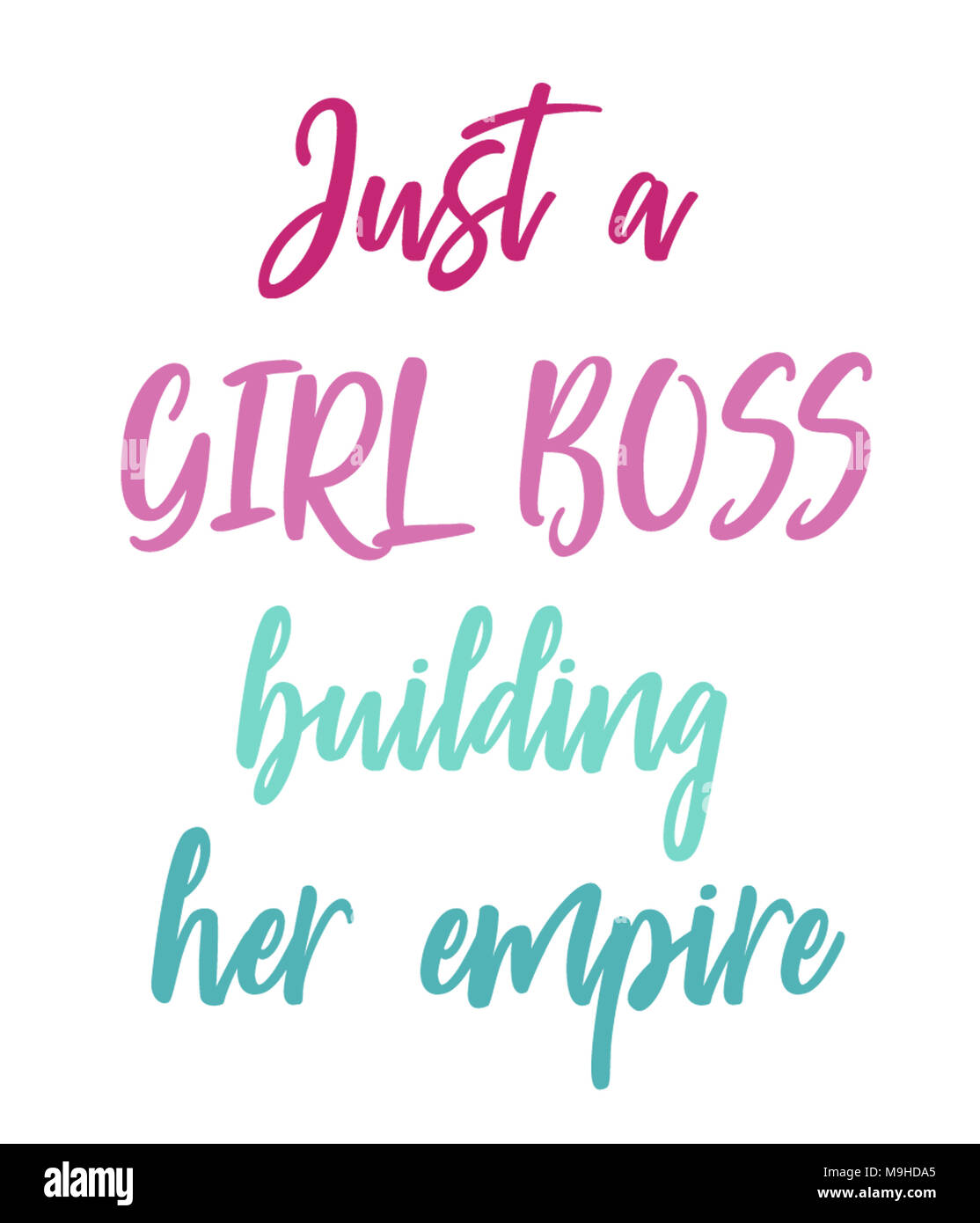 Gerade ein Mädchen Chef Gebäude ihr Reich Stockfoto