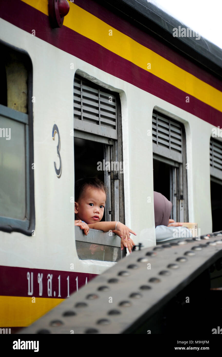 Thailand, Reisen mit der Bahn Stockfoto