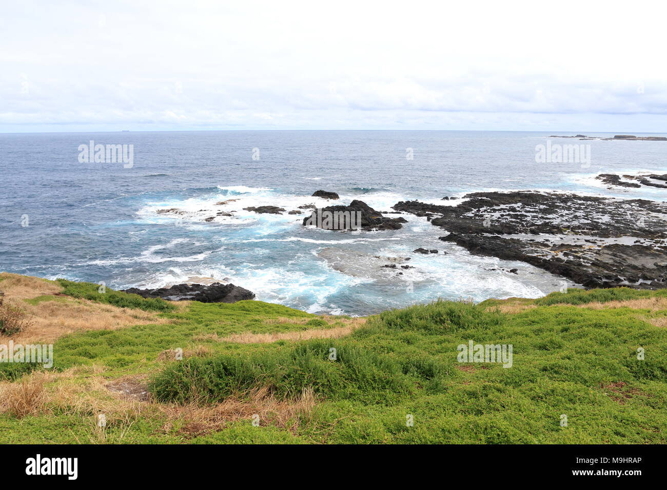 Seal Rock und die Nobbies Phillip Island Victoria Australien Stockfoto