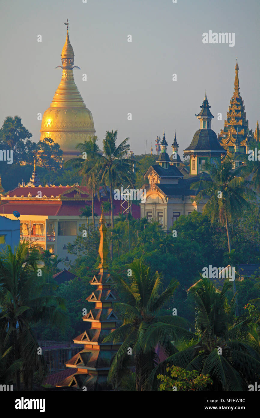 Myanmar, Yangon, Dagon Township, Skyline, Ansicht, Gebäude, Stockfoto