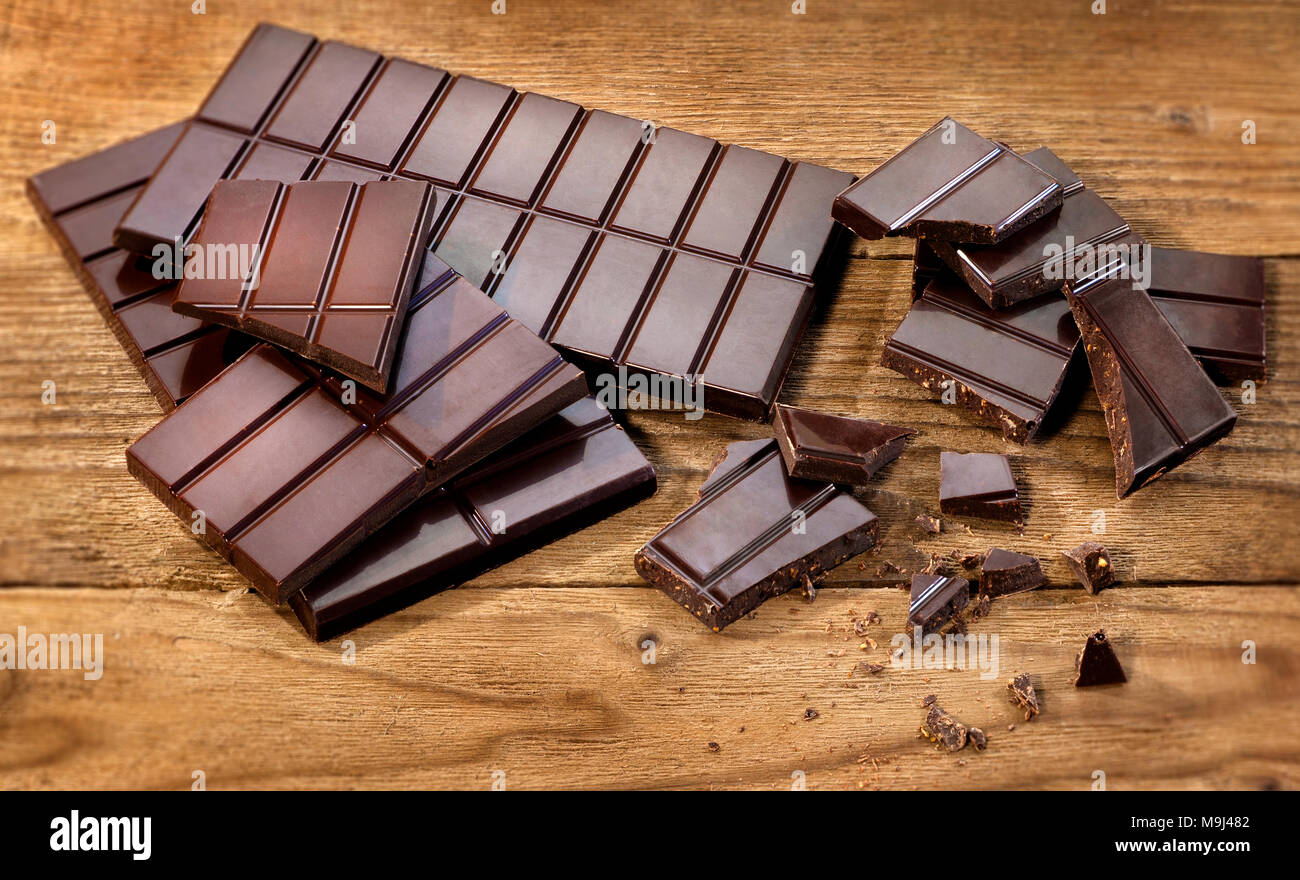 Schokolade und schokolade Chunks Stockfoto